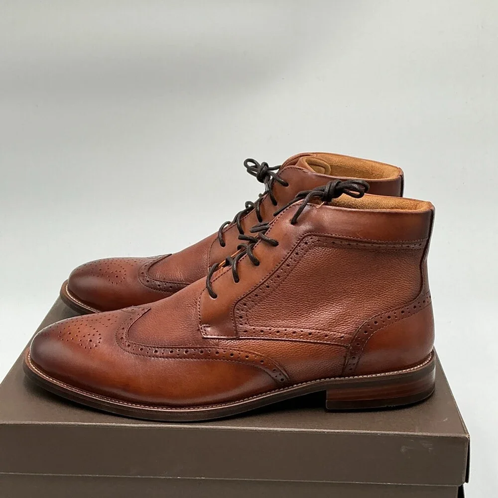 Florsheim Men’s Rucci Lace Boots 13417-221 Size 9.5 Wide Brown Ebay1669 - Picture 3 of 5